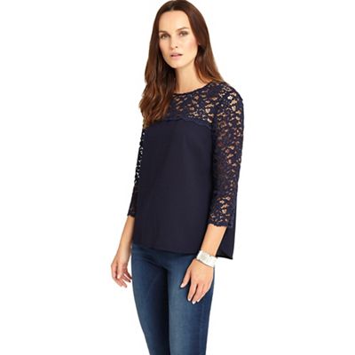 Phase Eight Lowri Long Sleeve Lace Blouse